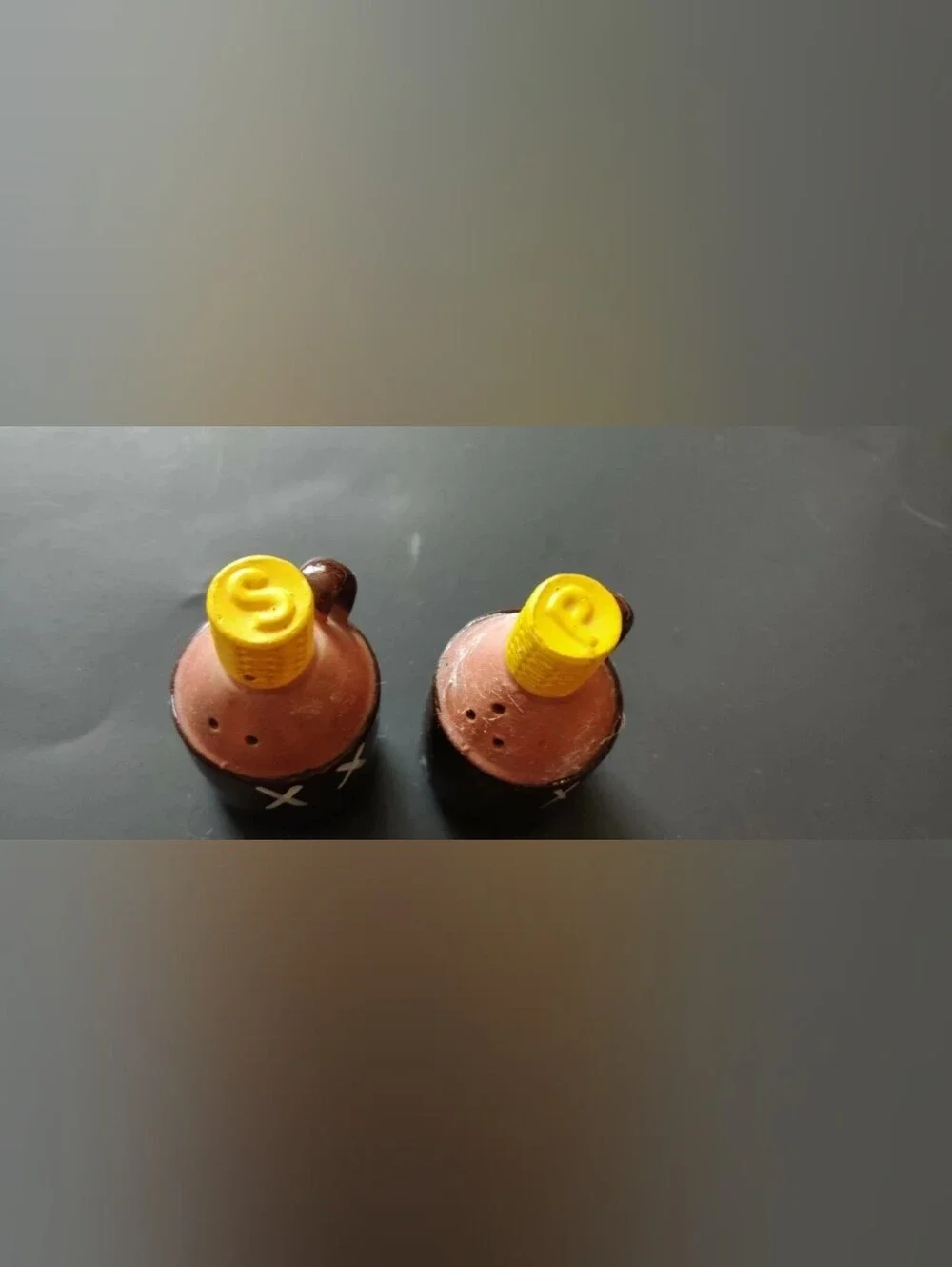 Vintage Jug Corn Cob Top Salt And Pepper Shakers Lugenes Japan